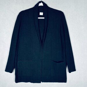 J Crew Sweater Blazer Womens S Black Cotton Sophie Cardigan Open
